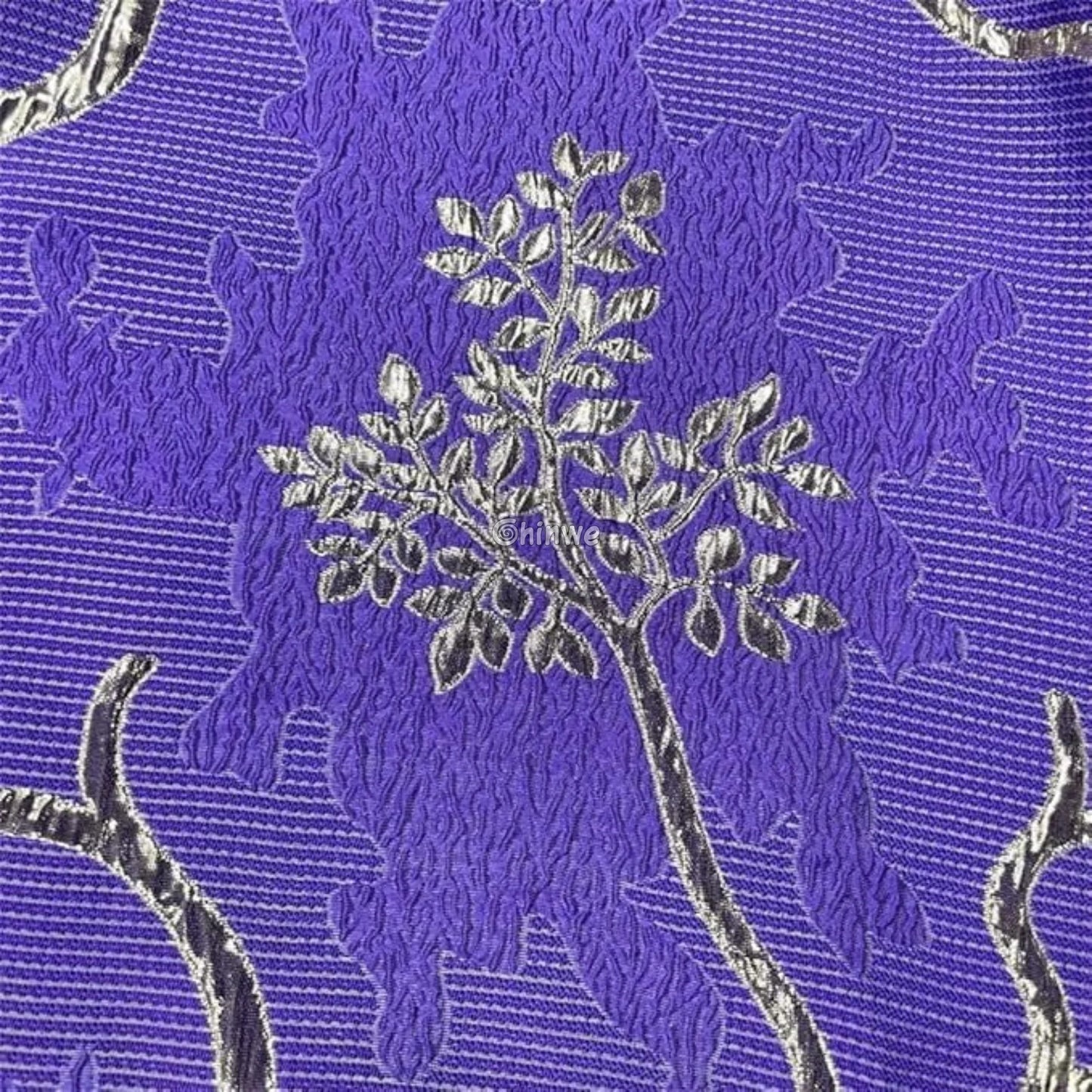 Jacquard Brocade Fabric with Metallic Floral Vines and Raised Texture Available in 7 Luxe Colors African Wax Print