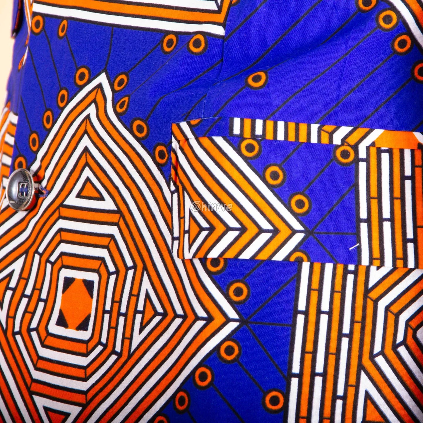Two Piece Slim Fit African Wax Suit Custom Tailored Blazer & Trousers Set Men’s Clothing