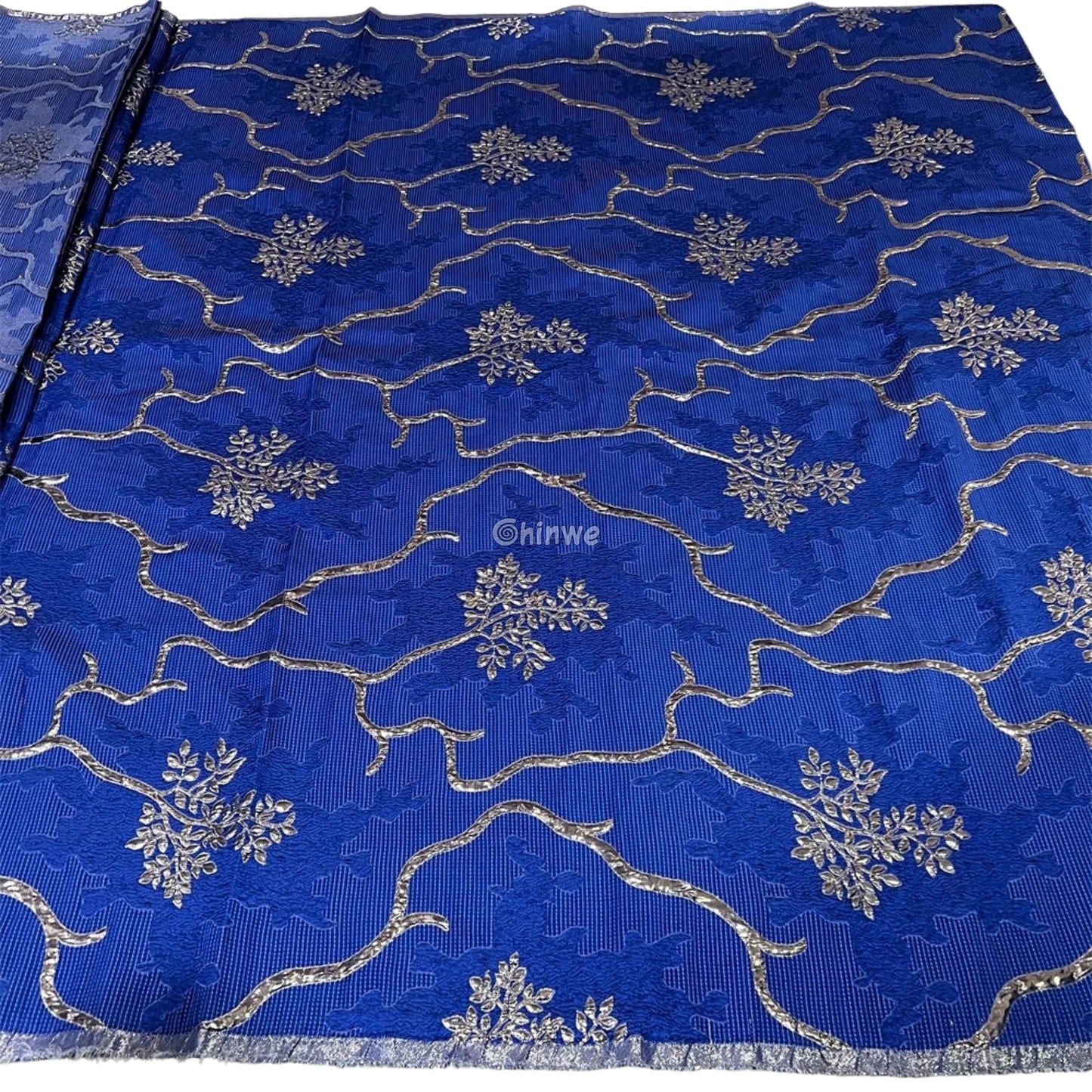 Jacquard Brocade Fabric with Metallic Floral Vines and Raised Texture Available in 7 Luxe Colors African Wax Print