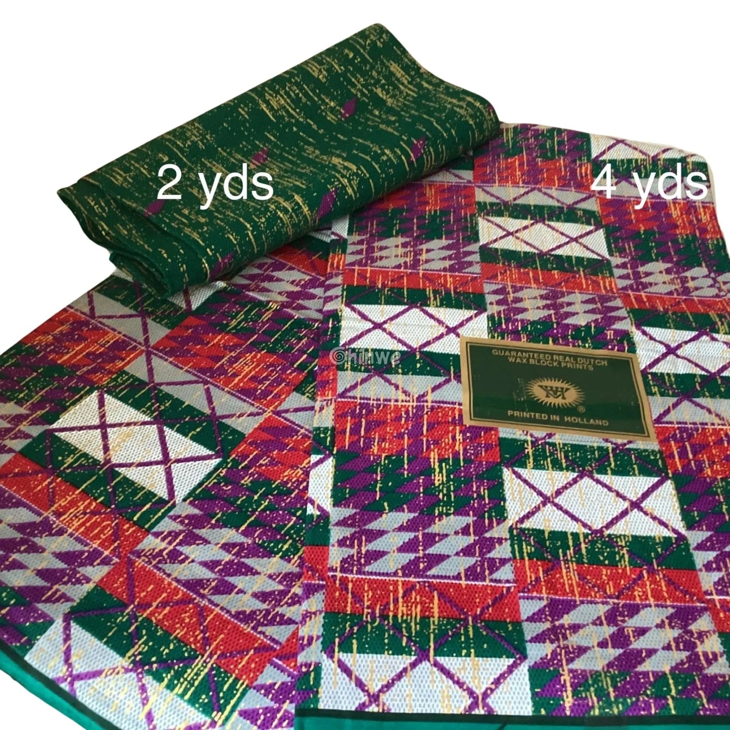 Red Green & Purple Kente Brocade with Patchwork Grid Motif and Multicolor Metallic Detailing Festival Grid Kente
