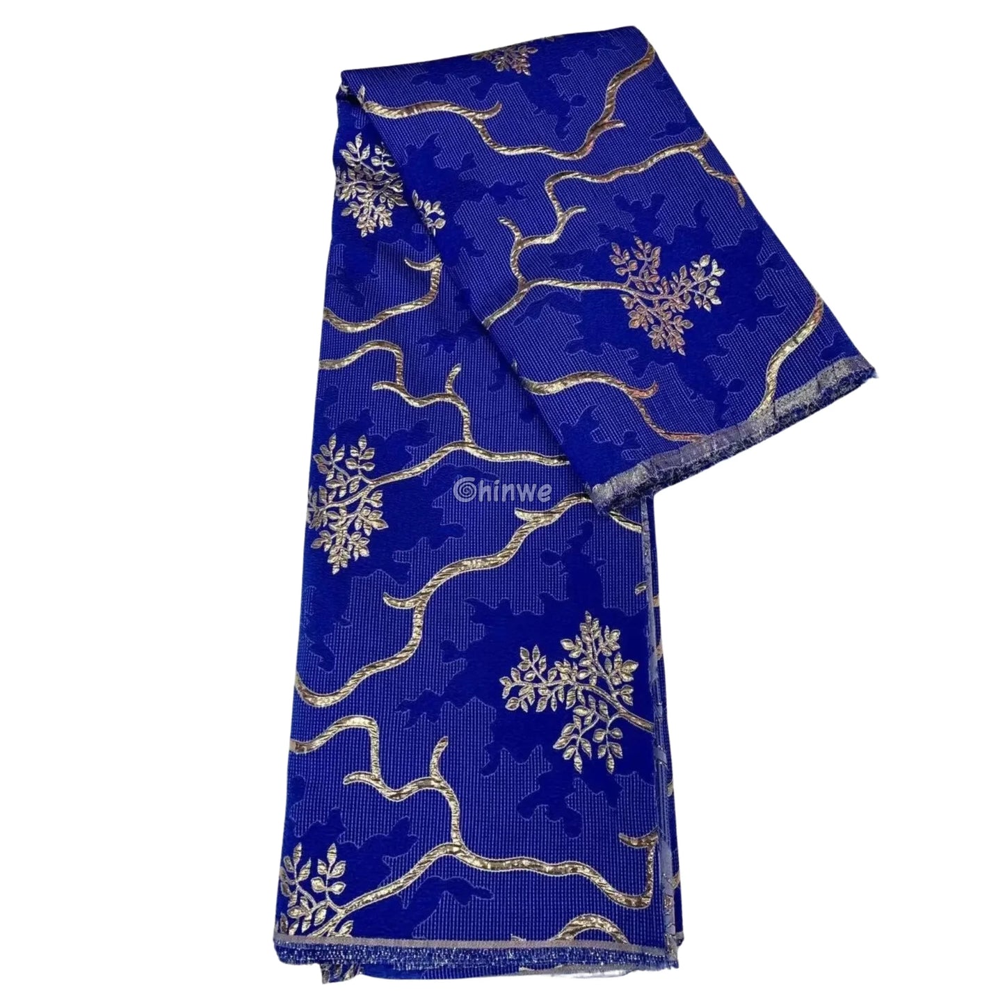 Jacquard Brocade Fabric with Metallic Floral Vines and Raised Texture Available in 7 Luxe Colors African Wax Print