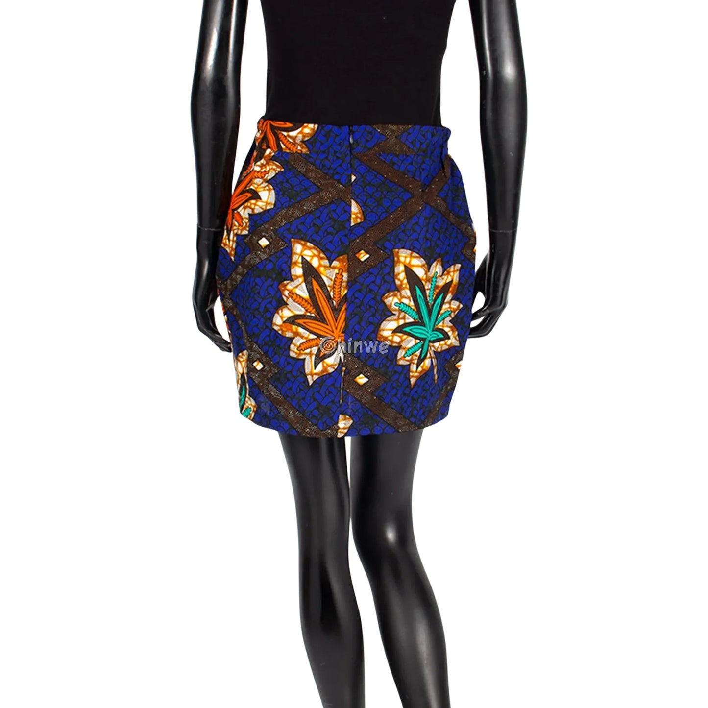 Statement Print High Waisted A Line Pencil Mini Skirt - Women’s Clothing