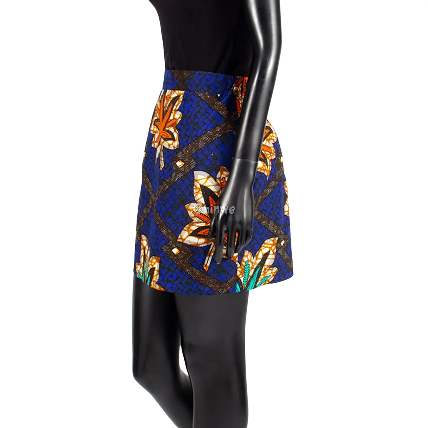 Statement Print High Waisted A Line Pencil Mini Skirt - Women’s Clothing