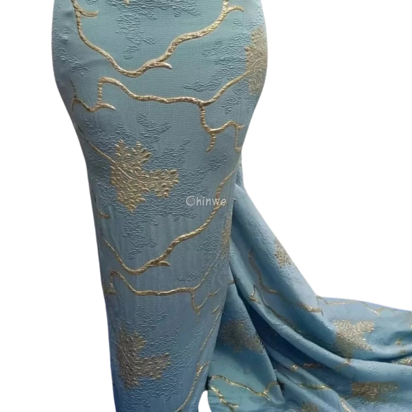 Jacquard Brocade Fabric with Metallic Floral Vines and Raised Texture Available in 7 Luxe Colors African Wax Print
