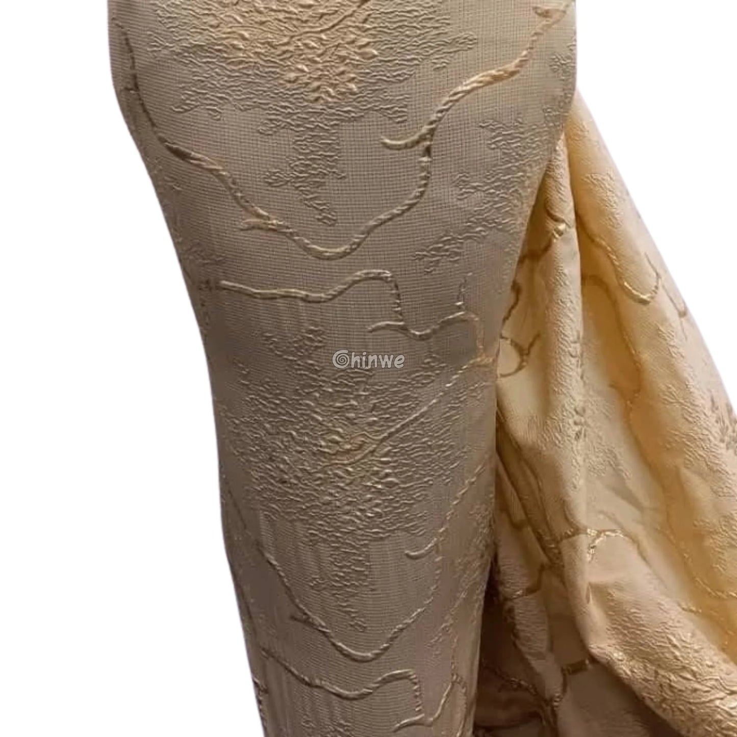 Jacquard Brocade Fabric with Metallic Floral Vines and Raised Texture Available in 7 Luxe Colors African Wax Print