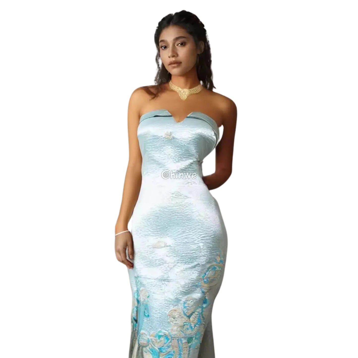 3D Rose Drip Embroidered Brocade Fabric – Floral Metallic Jacquard with Textured Sheen
