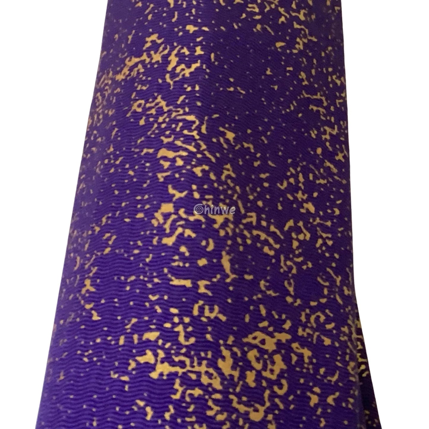 Blue, Teal & Burgundy Kente Brocade with Pixel Chevron Pattern and Gold Splatter Texture