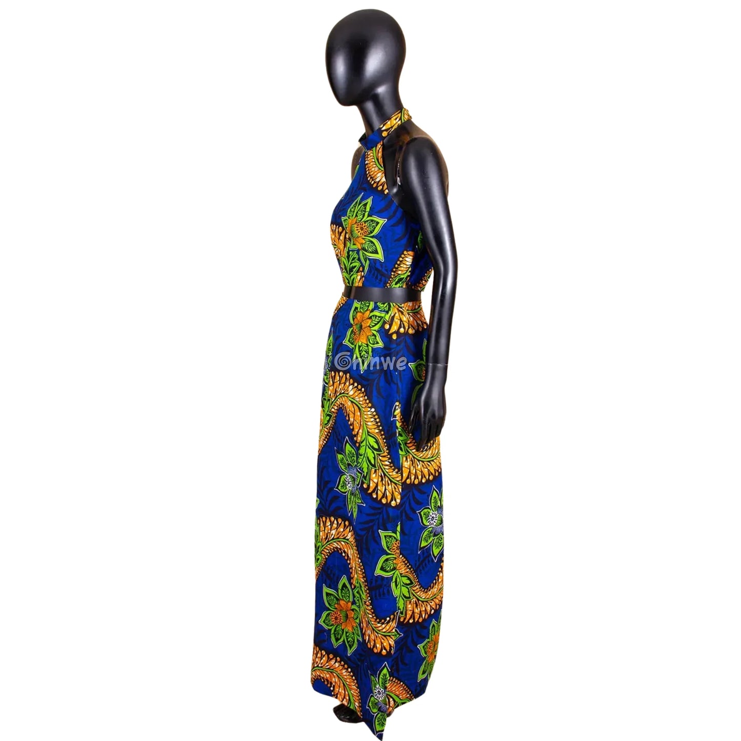 Summer Days Halter Two Piece Set Slit Maxi Skirt and Crop Top Women’s Clothing