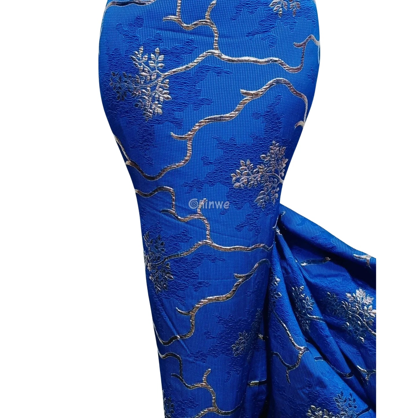 Jacquard Brocade Fabric with Metallic Floral Vines and Raised Texture Available in 7 Luxe Colors African Wax Print