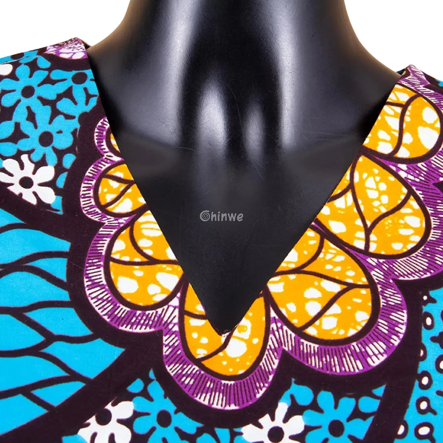 Imani One Shoulder Flare Sleeve Ankara Dress In Mystic Roots Women’s Clothing