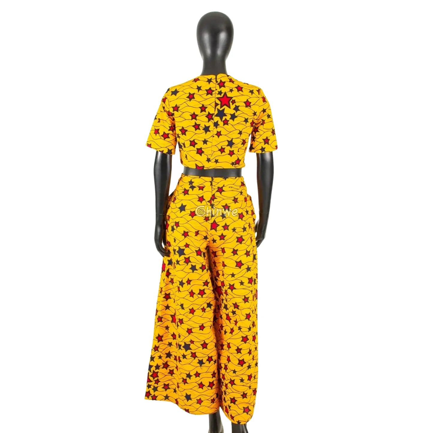 The Adamma Set Two Piece Crop Top and Wide Leg Pants - Women’s Clothing