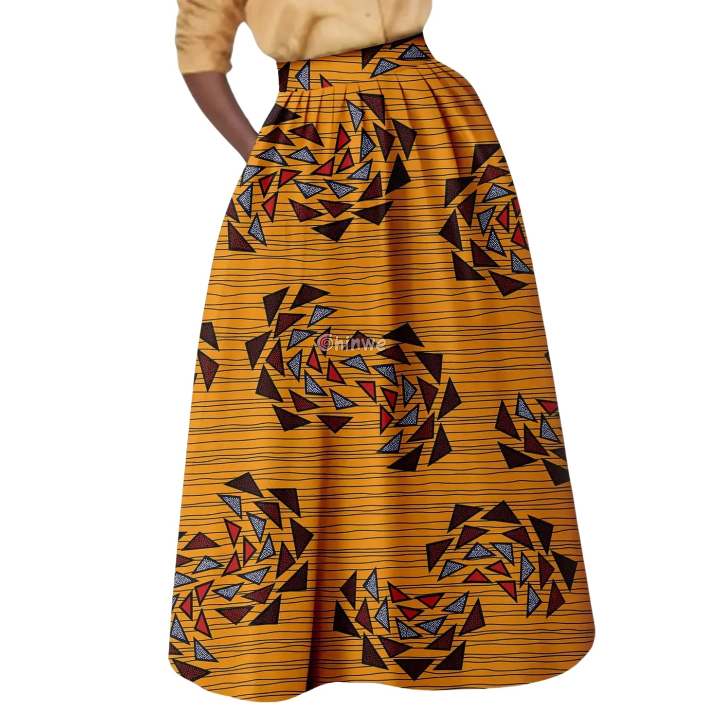 The Nomi Maxi High Waist Ankle Length Loose Skirt with Pockets - Women’s Clothing
