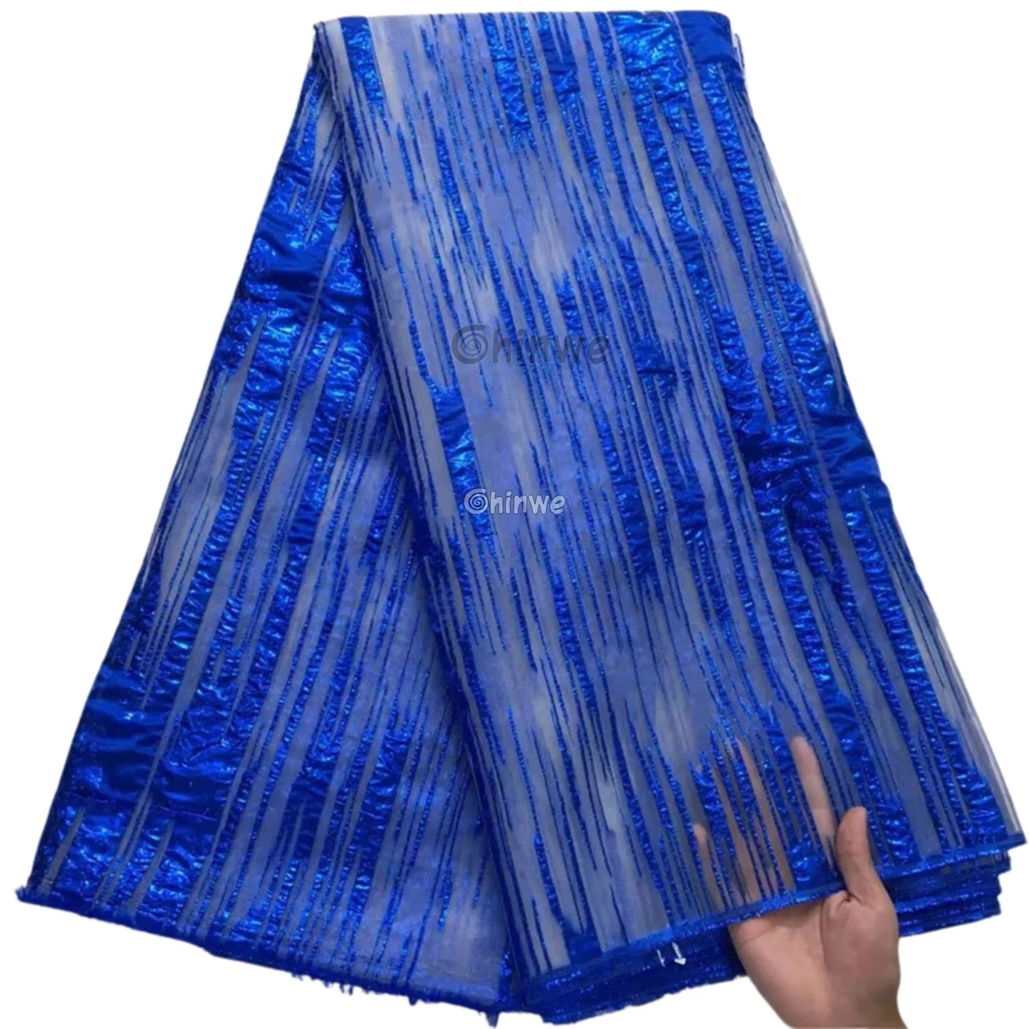 Lustrous Metallic Jacquard: Textured Brocade Weave with Abstract Liquid Swirl Pattern