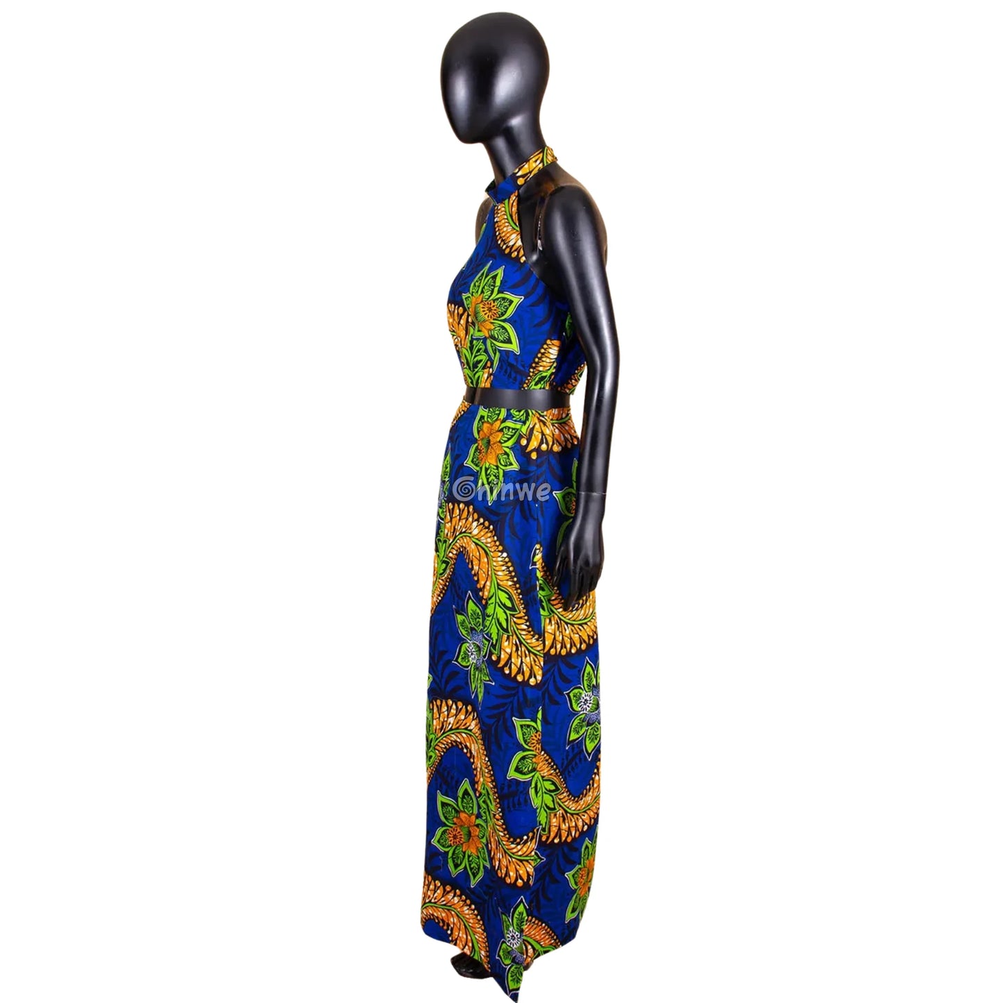 Summer Days Halter Two Piece Set Slit Maxi Skirt and Crop Top Women’s Clothing