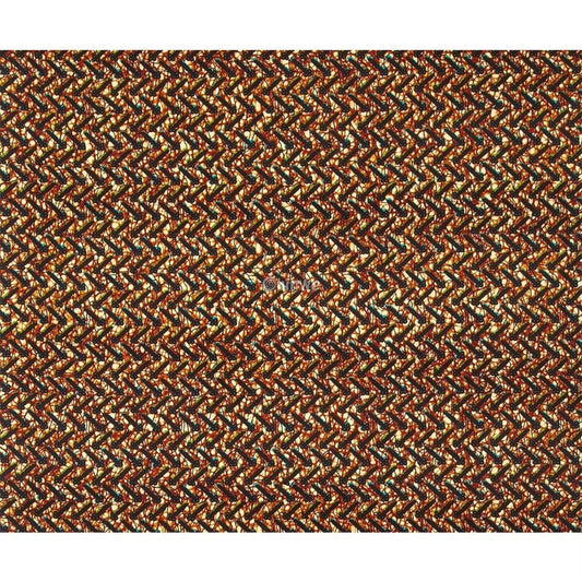 Brown Ankara Wax Print Fabric with Abstract Pattern .
