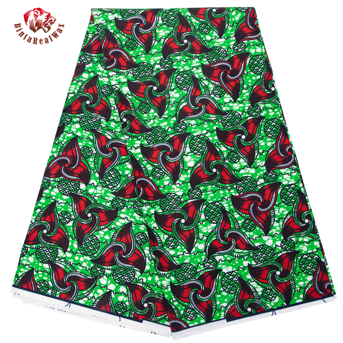 Bold Medallion Ankara Wax Print Fabric Collection – Black, Green, Plum, Tan & Amber, 6 Yards