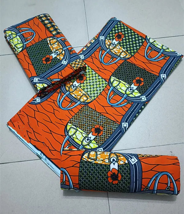 Maximalist Floral Ankara Wax Print Fabric Collection, 6 Yards