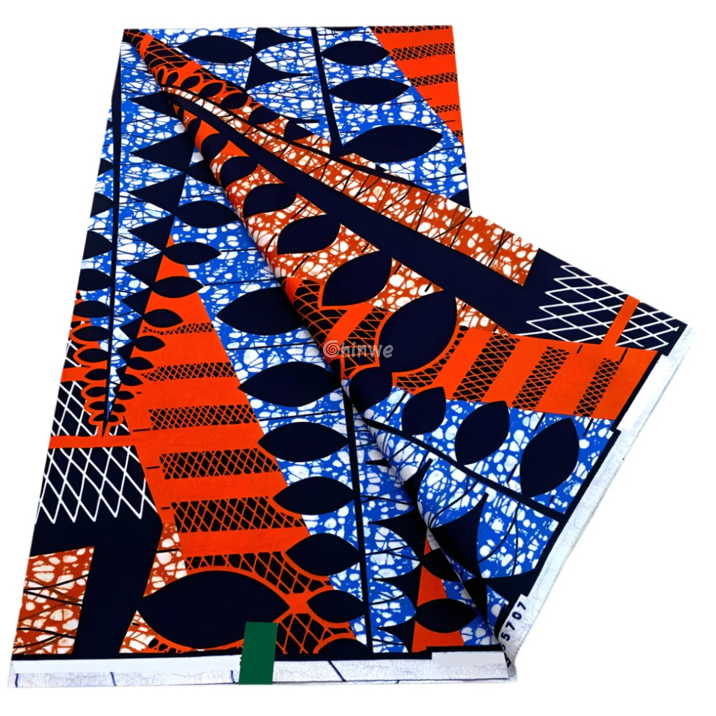 Obsidian Oval Leaf Chains with Vermilion Ladders and Batik Panels on Deep Navy and Azure Wax Pattern Obsidian Leaves &