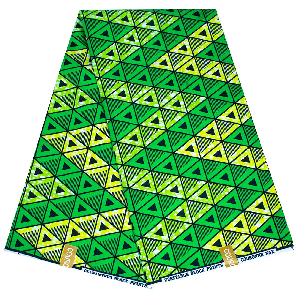 Bold Medallion Ankara Wax Print Fabric Collection – Black, Green, Plum, Tan & Amber, 6 Yards