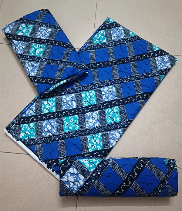 Maximalist Floral Ankara Wax Print Fabric Collection, 6 Yards