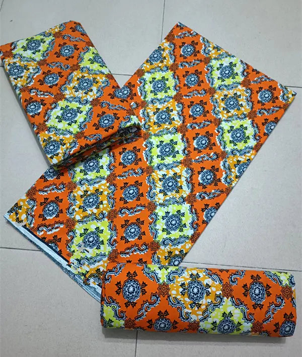 Maximalist Floral Ankara Wax Print Fabric Collection, 6 Yards