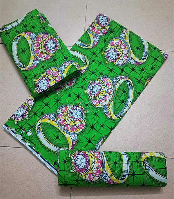 Maximalist Floral Ankara Wax Print Fabric Collection, 6 Yards