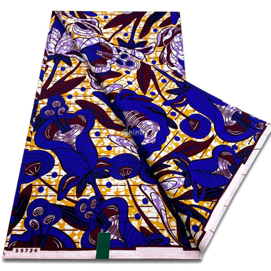 Indigo Iris Blooms with Golden Grid Overlay and Cracked Mustard Detail on White and Maroon Stems Indigo Iris on Mustard