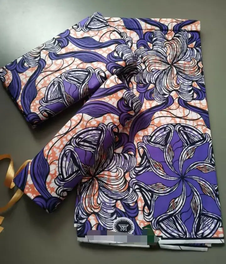 Maximalist Floral Ankara Wax Print Fabric Collection, 6 Yards