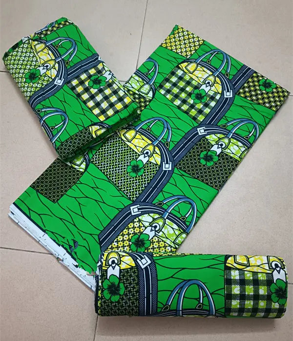 Maximalist Floral Ankara Wax Print Fabric Collection, 6 Yards