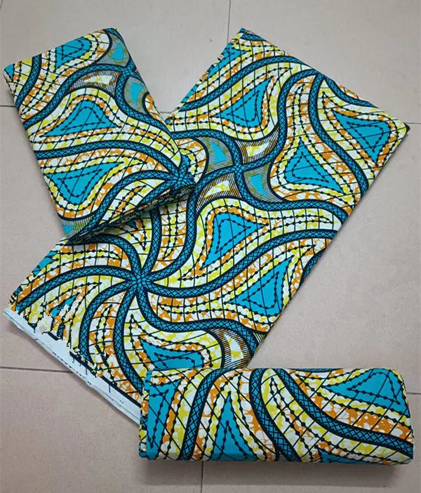 Maximalist Floral Ankara Wax Print Fabric Collection, 6 Yards