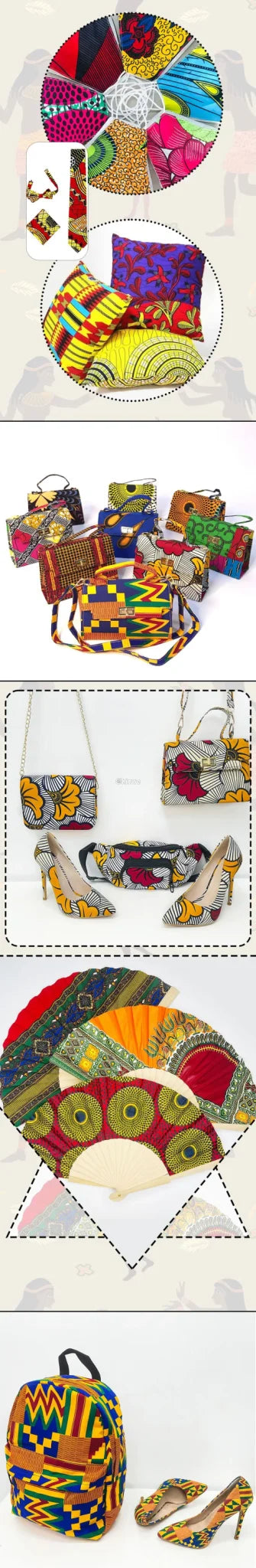 Cotton Ankara Wax Print Fabric with Bold Teal Tube & Spiral Motif on Purple Crackle Background B / 6 Yards African Wax