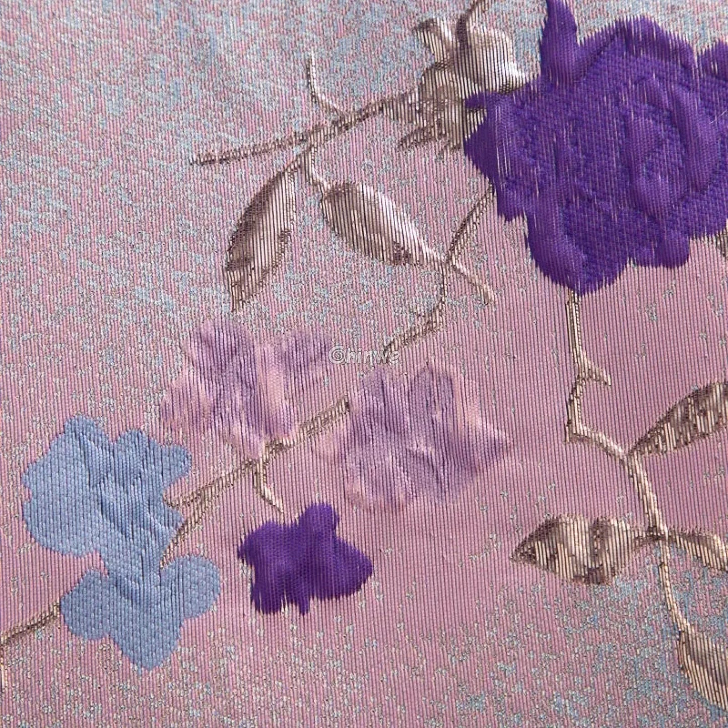 Floral Metallic Brocade Jacquard Fabric – Multicolor Ombre Shine with Embroidered Flowers