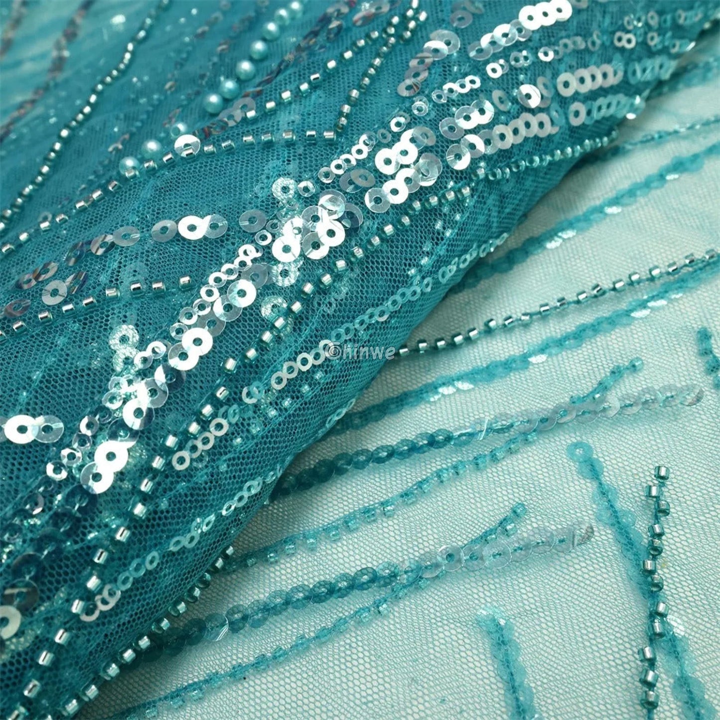 Luxury African Sequins Beaded French Lace Fabric with Bridal Embroidery African Wax Print Fabric