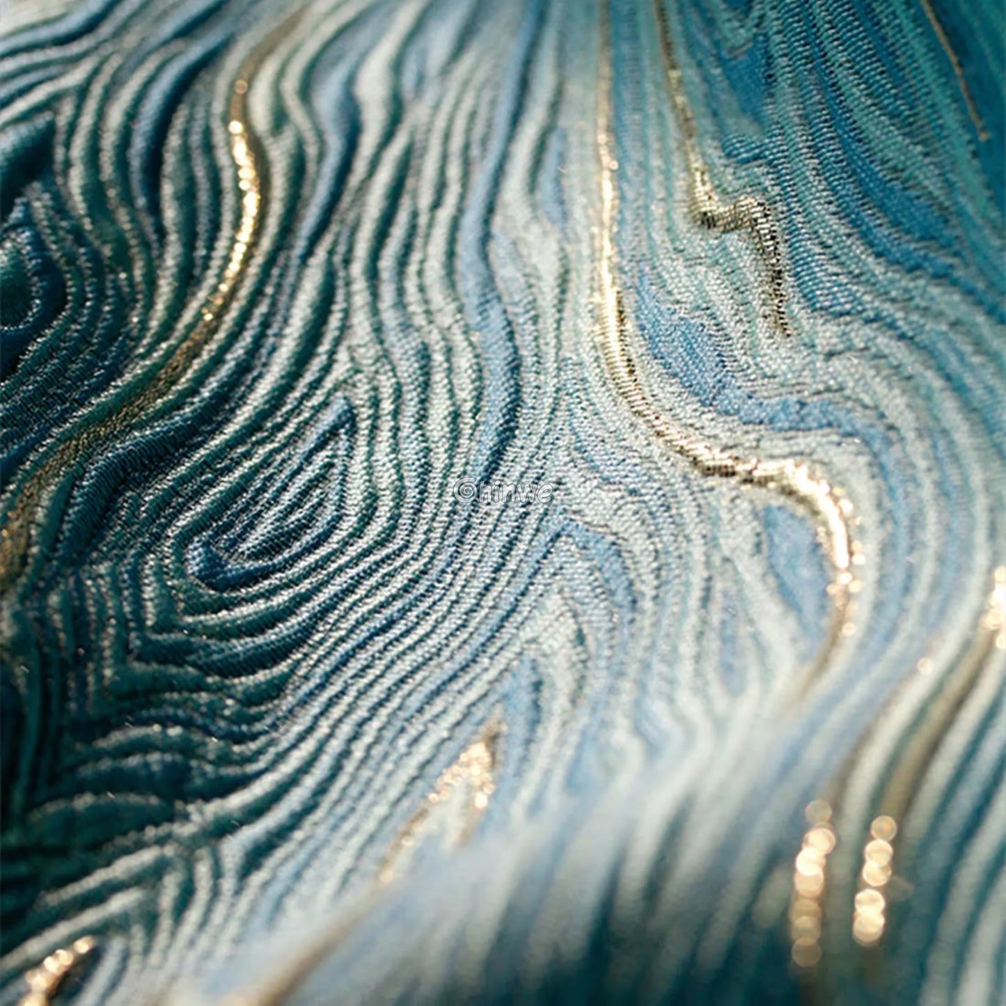 Lustrous Metallic Jacquard: Premium Marble Swirl Brocade Jacquard Fabric Brocade Fabric