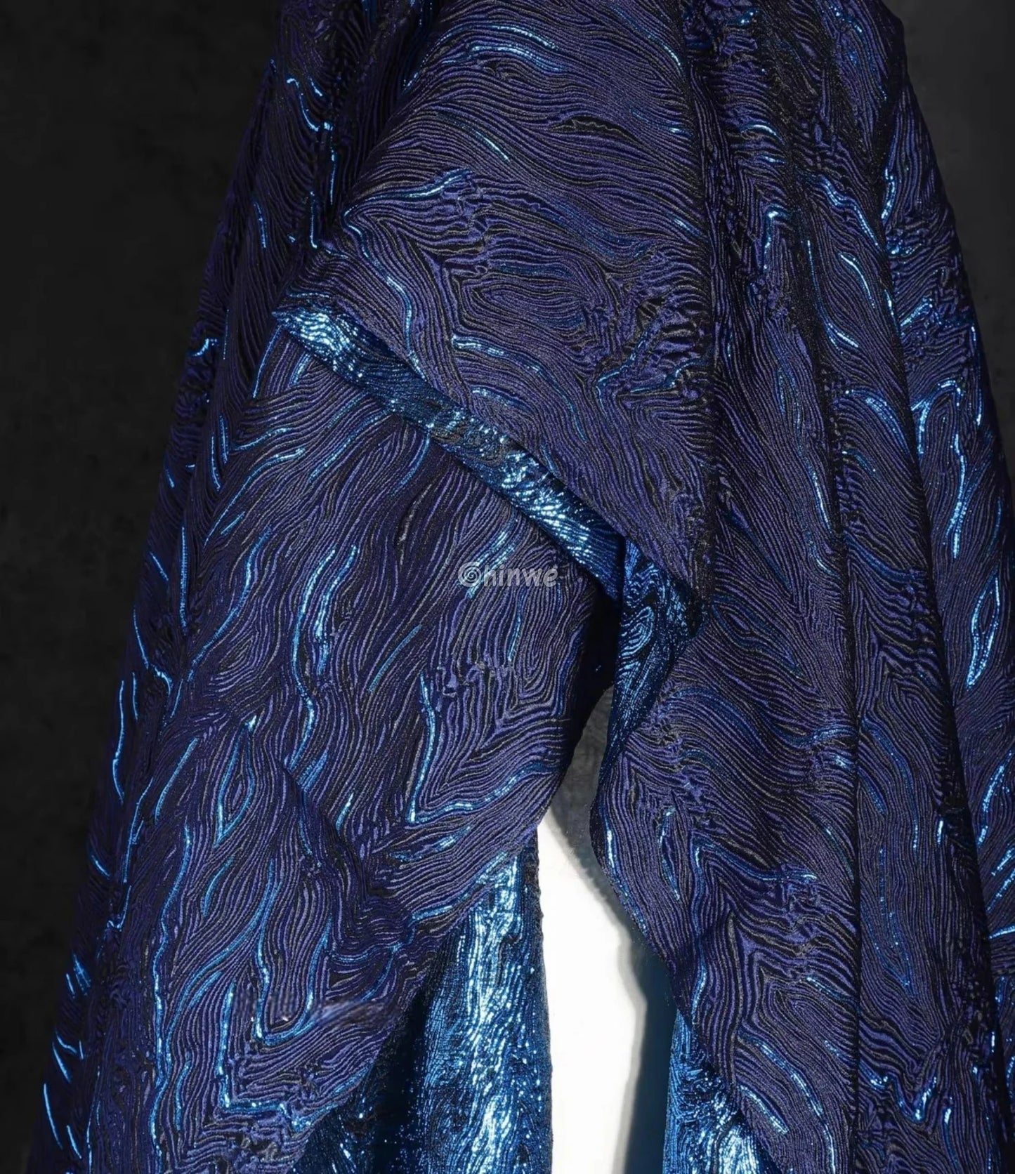 Lustrous Metallic Jacquard: Premium Marble Swirl Brocade Jacquard Fabric Brocade Fabric