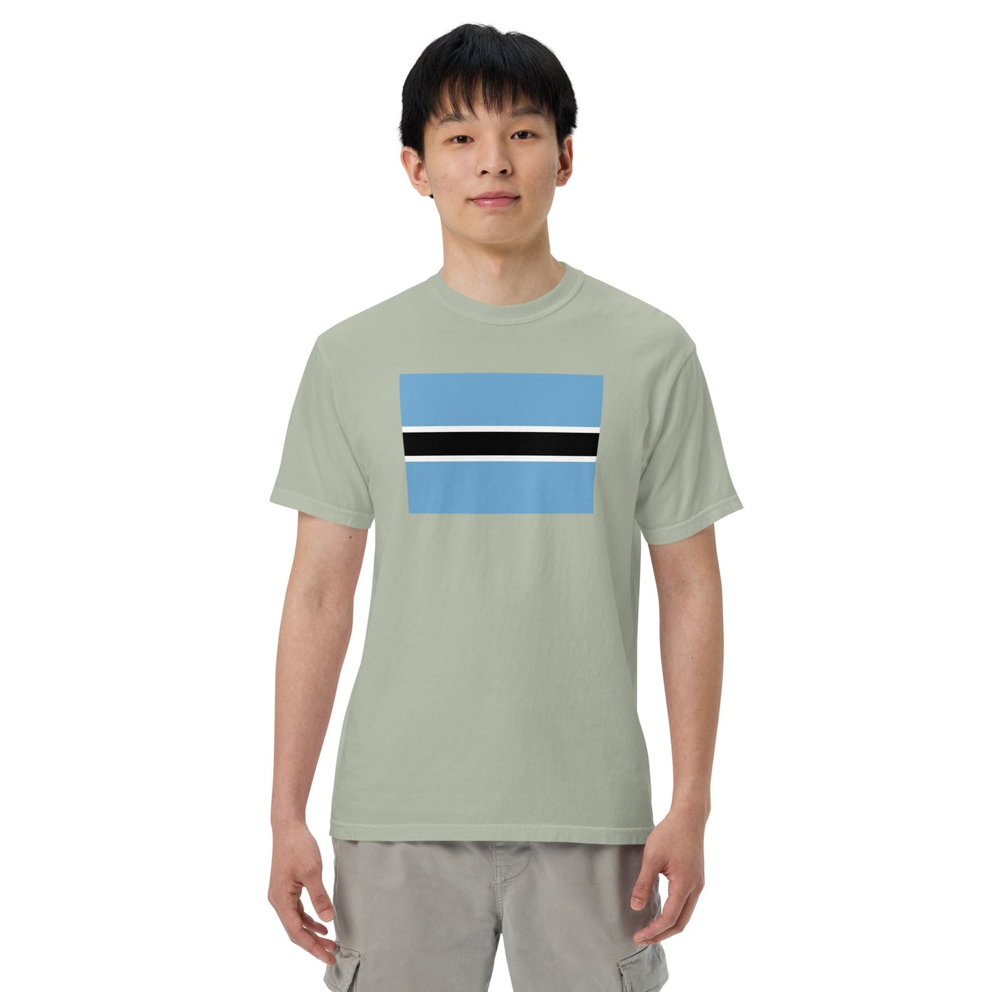 Botswana flag shirt in true navy, size large
