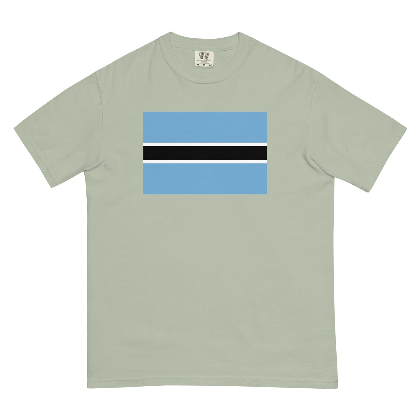 Botswana flag shirt in flo blue, size extra large