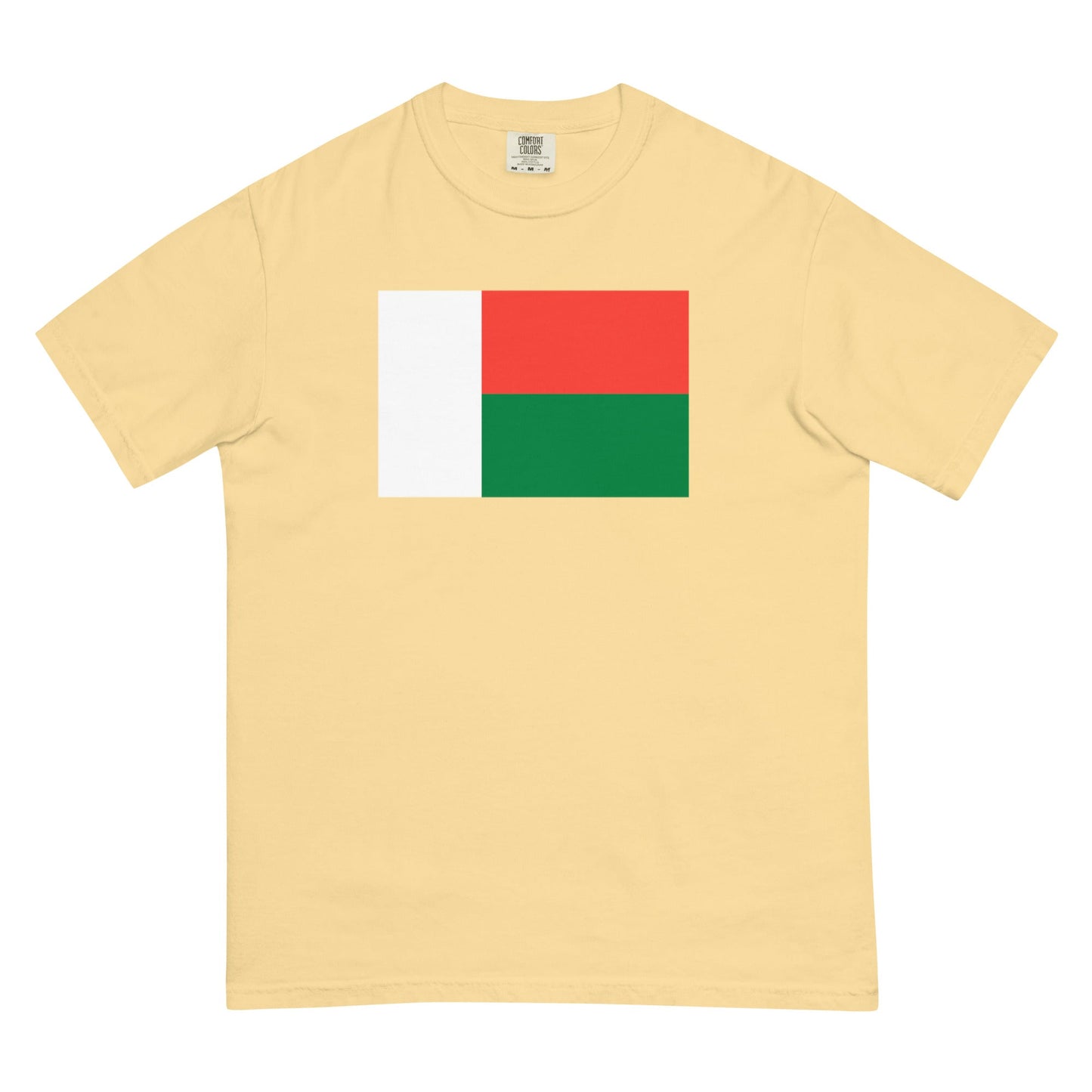 Flag tee representing Madagascar in brick, large