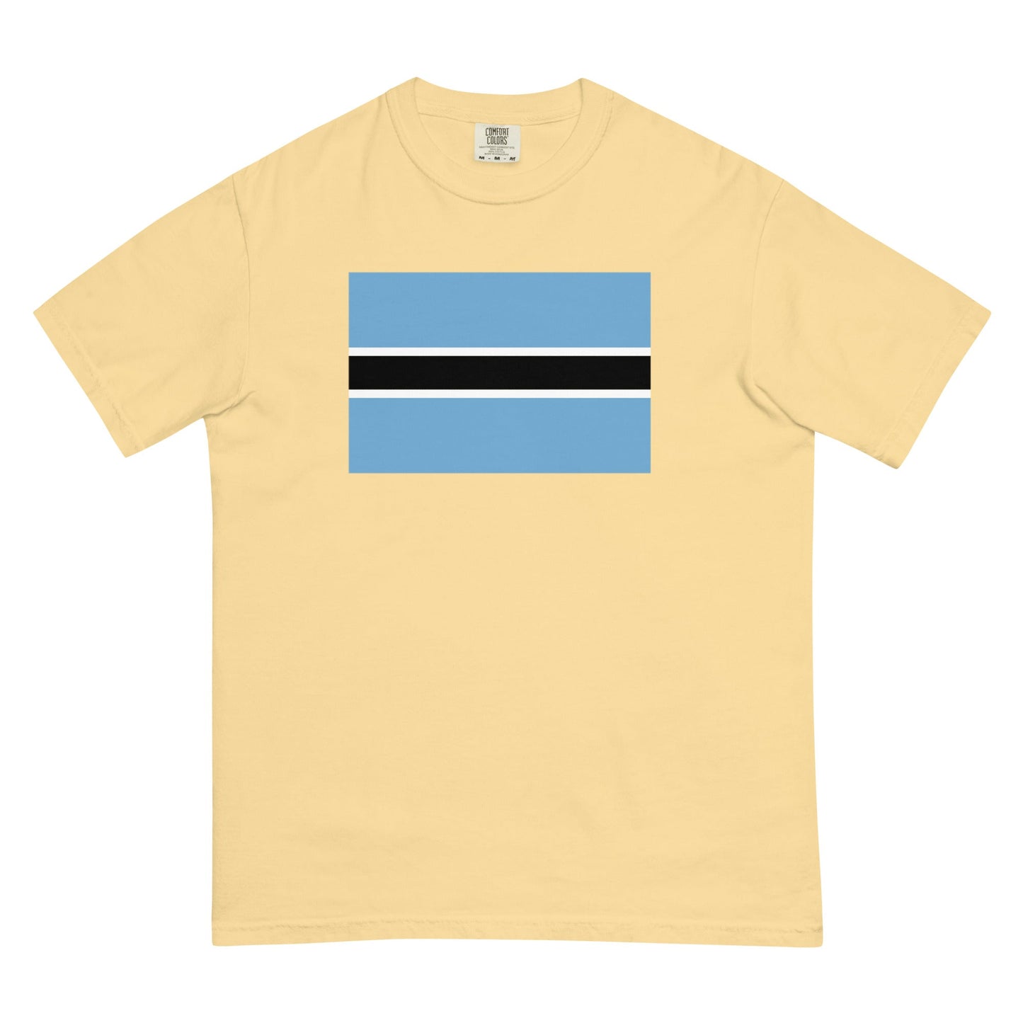 Bold Botswana flag design tee in black, small