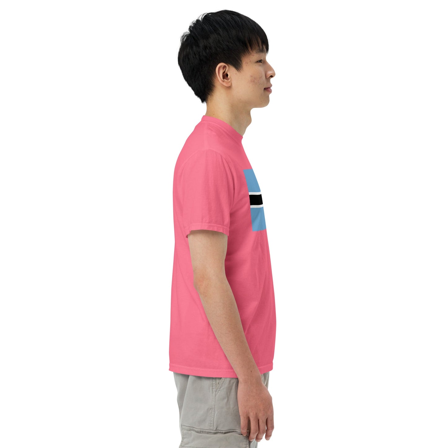 Flag tee representing Botswana in red, 4X large