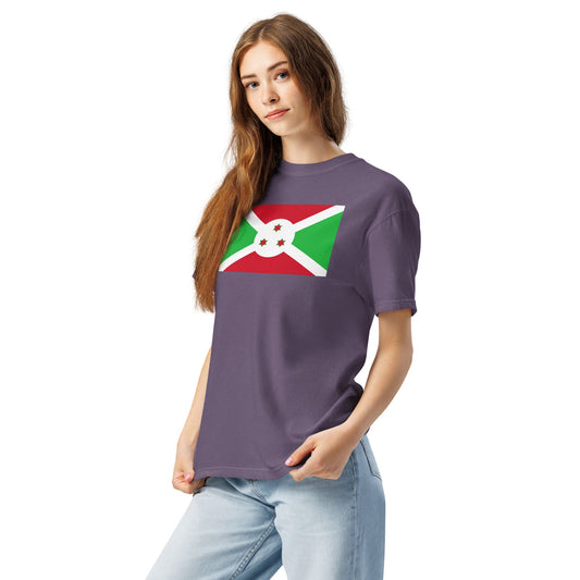Burundi flag shirt in black, size medium