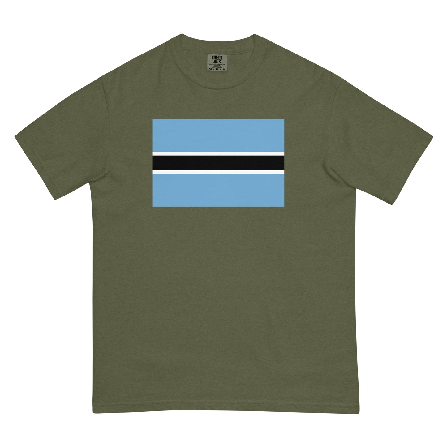 Botswana flag shirt in espresso, size extra large