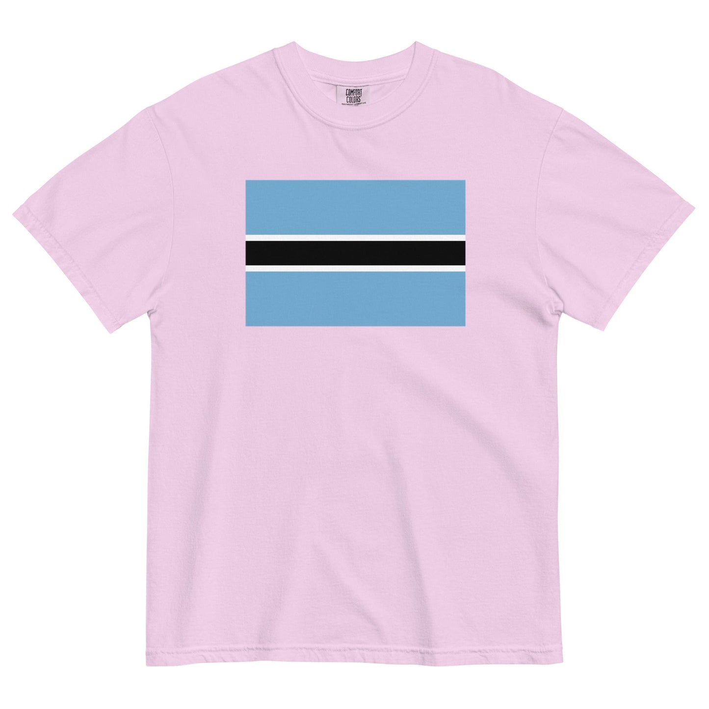 hemp shirt with Botswana flag design, medium