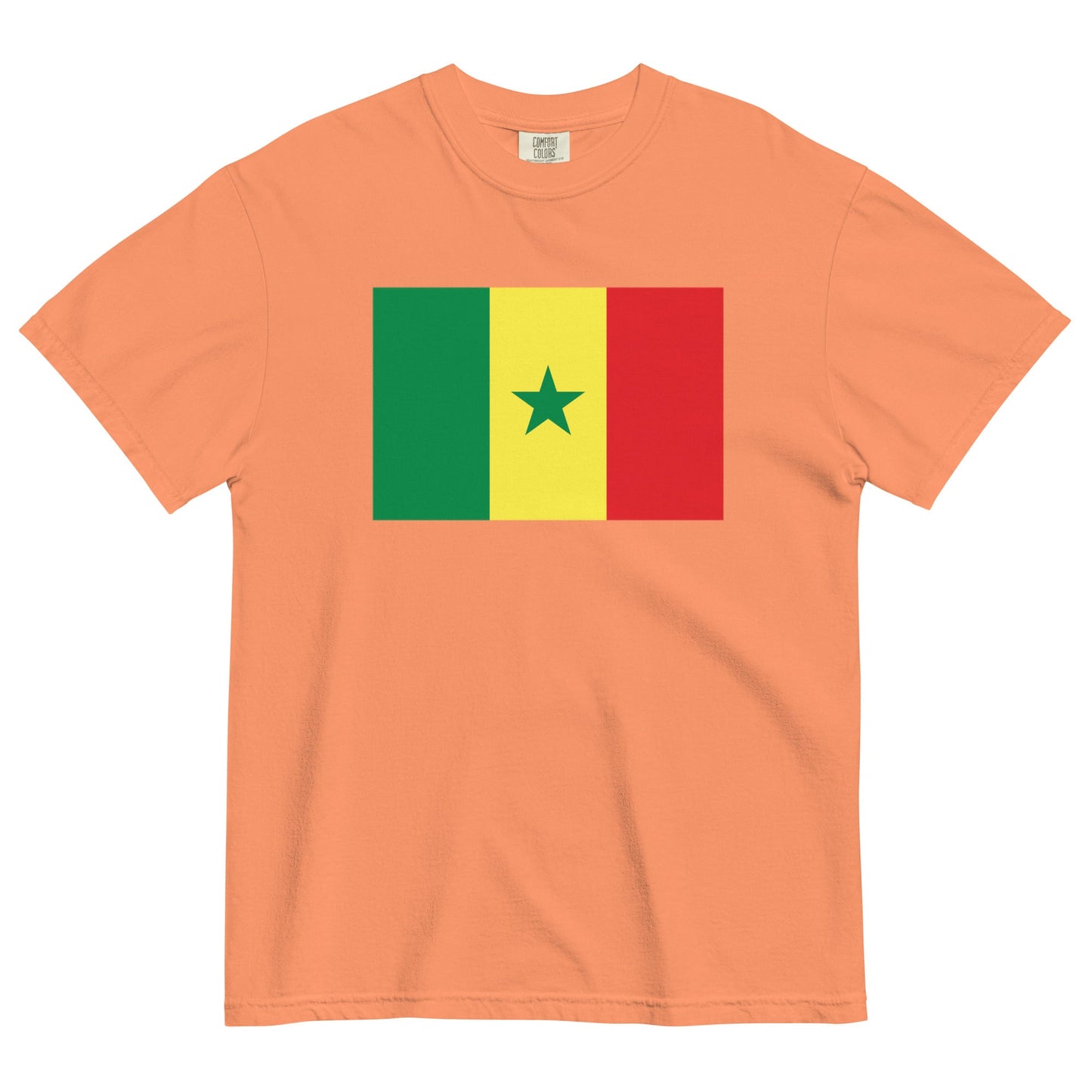 Bold Senegal flag design tee in true navy, extra large