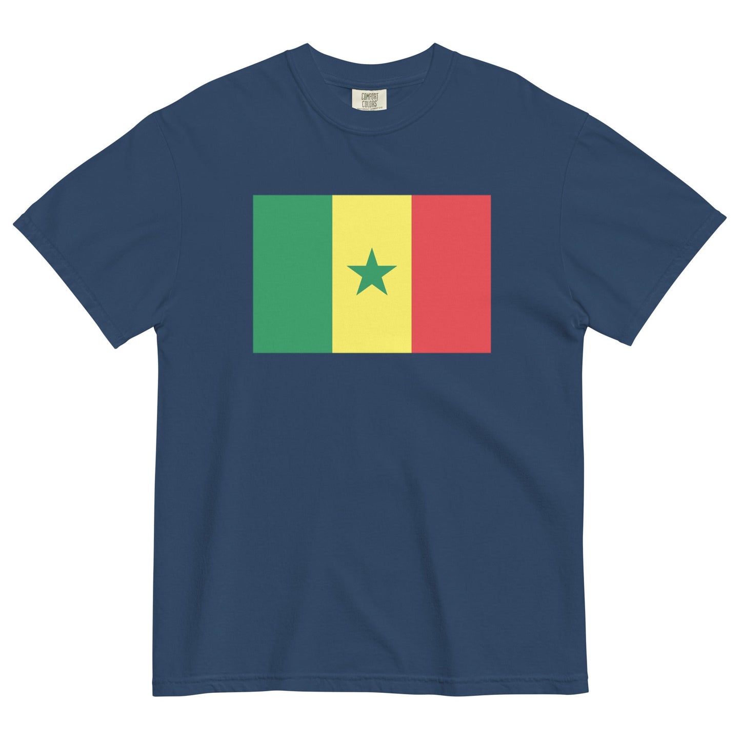 Senegal flag shirt in black, size 2X large