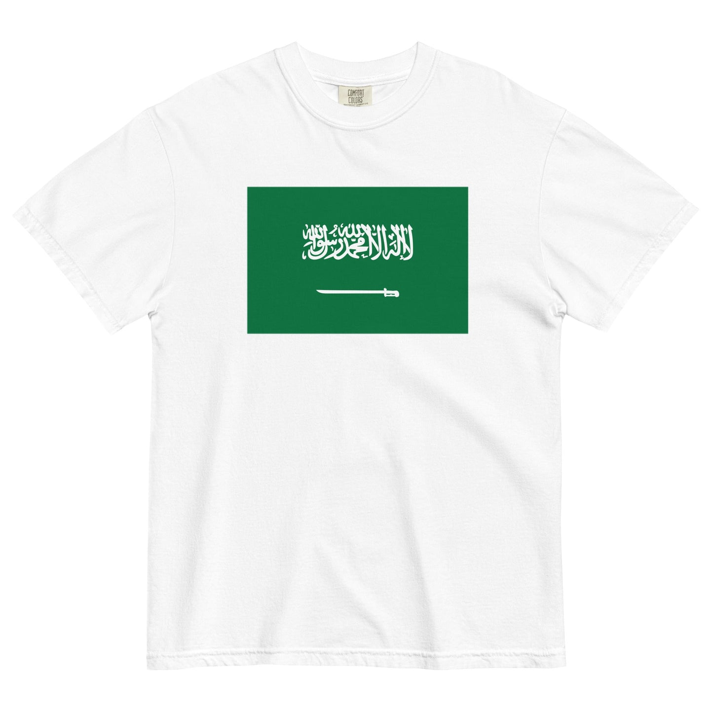 Bold Saudi Arabia flag design tee in red, 2X large