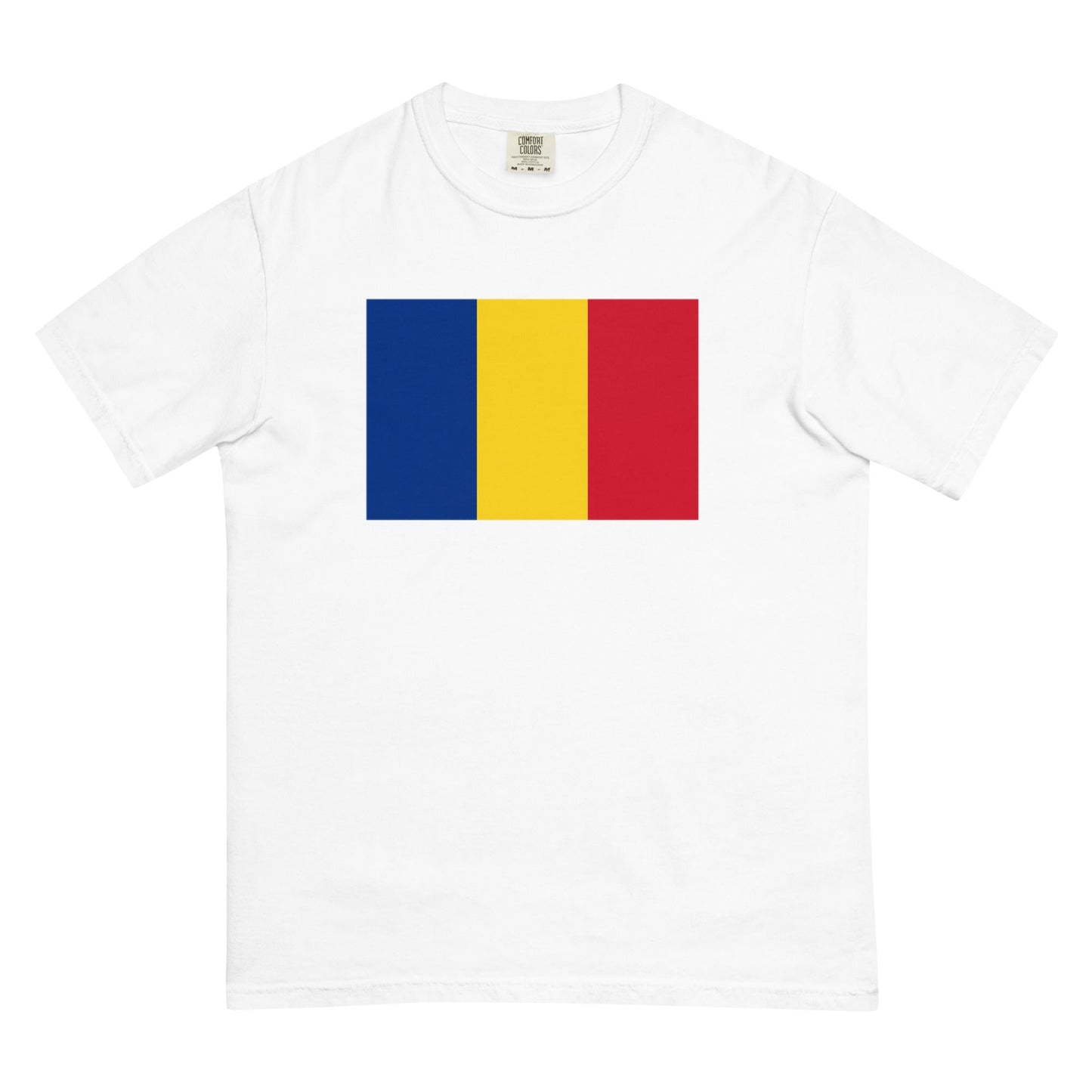 berry shirt with Romania flag design, medium