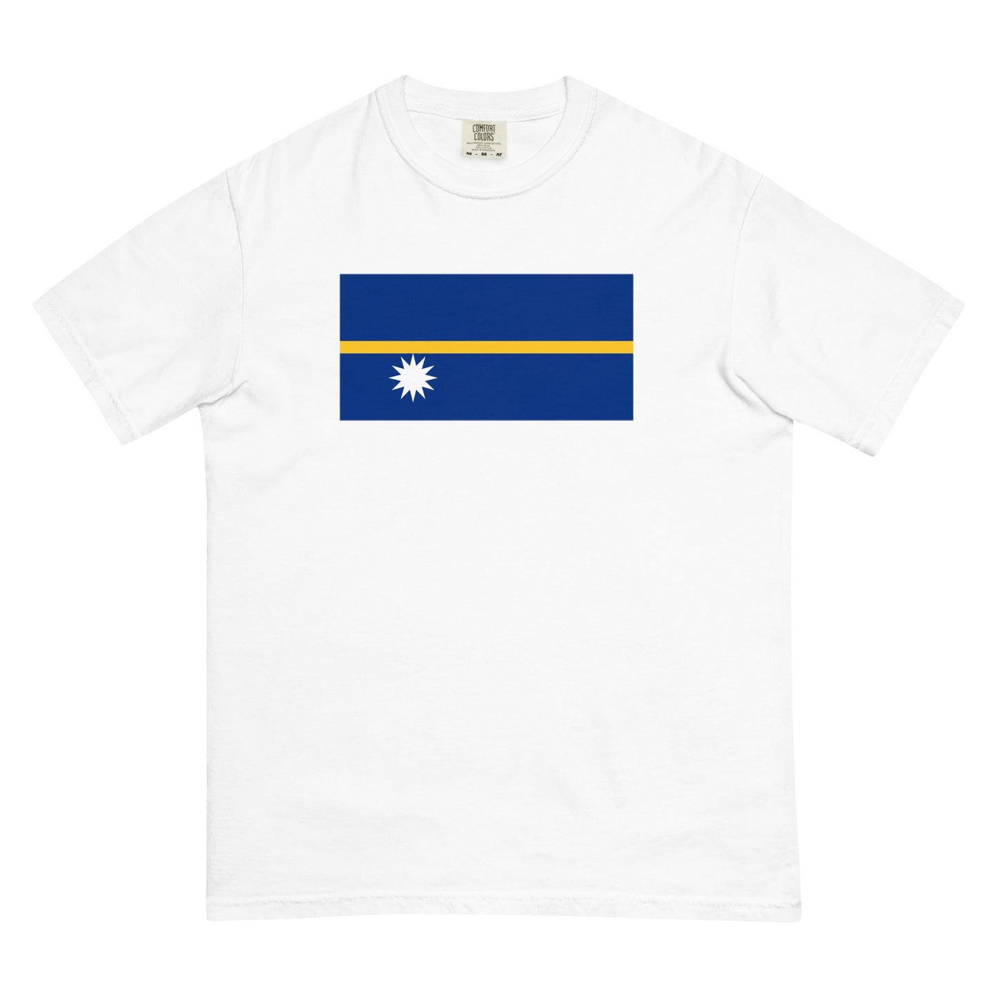 Nauru pride shirt in brick – unisex, 3X large