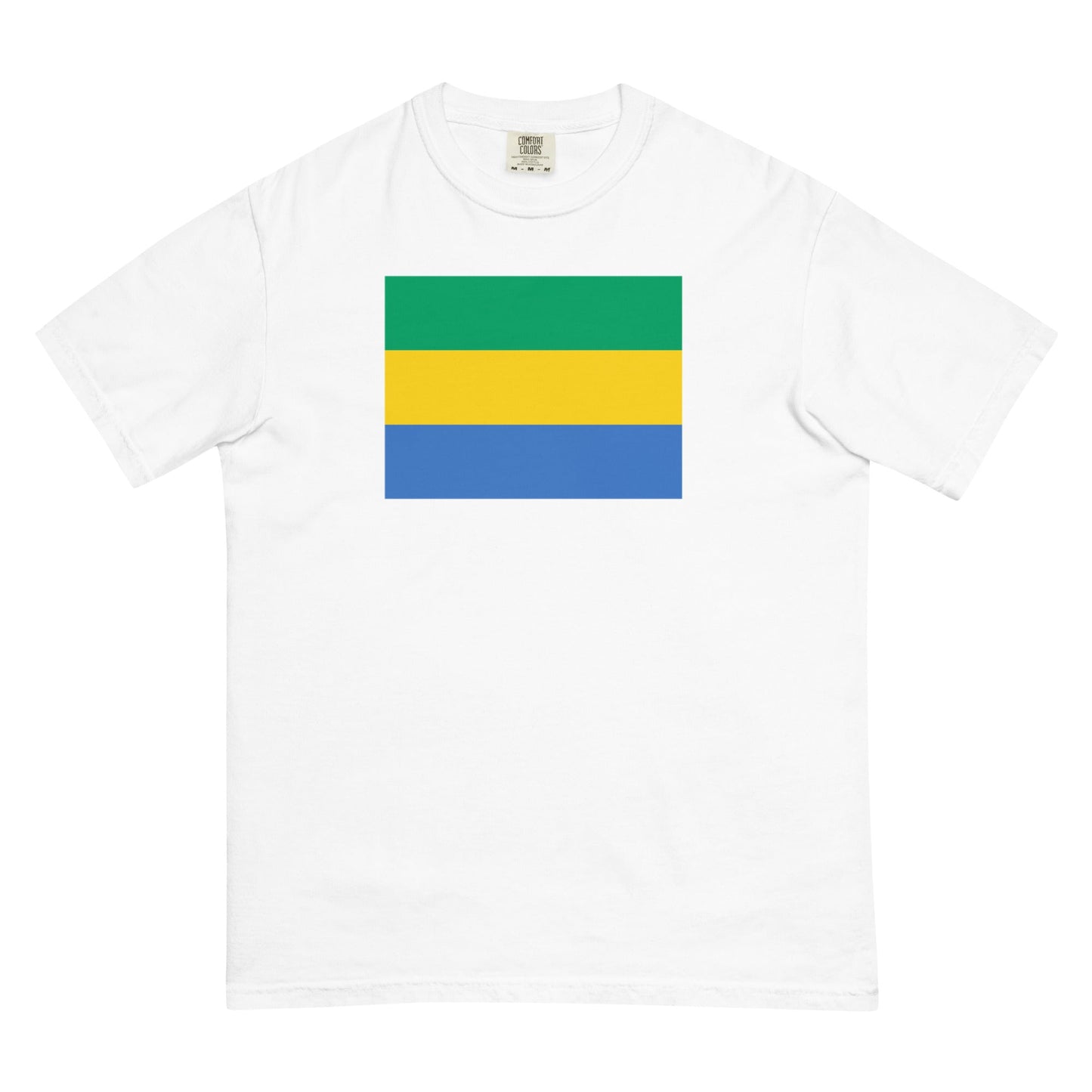 Gabon flag shirt in espresso, size medium