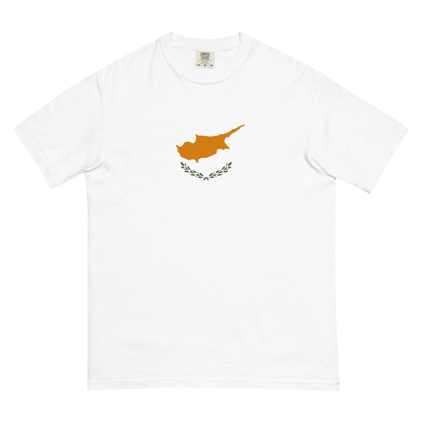 Bold Cyprus flag design tee in grape, 3X large